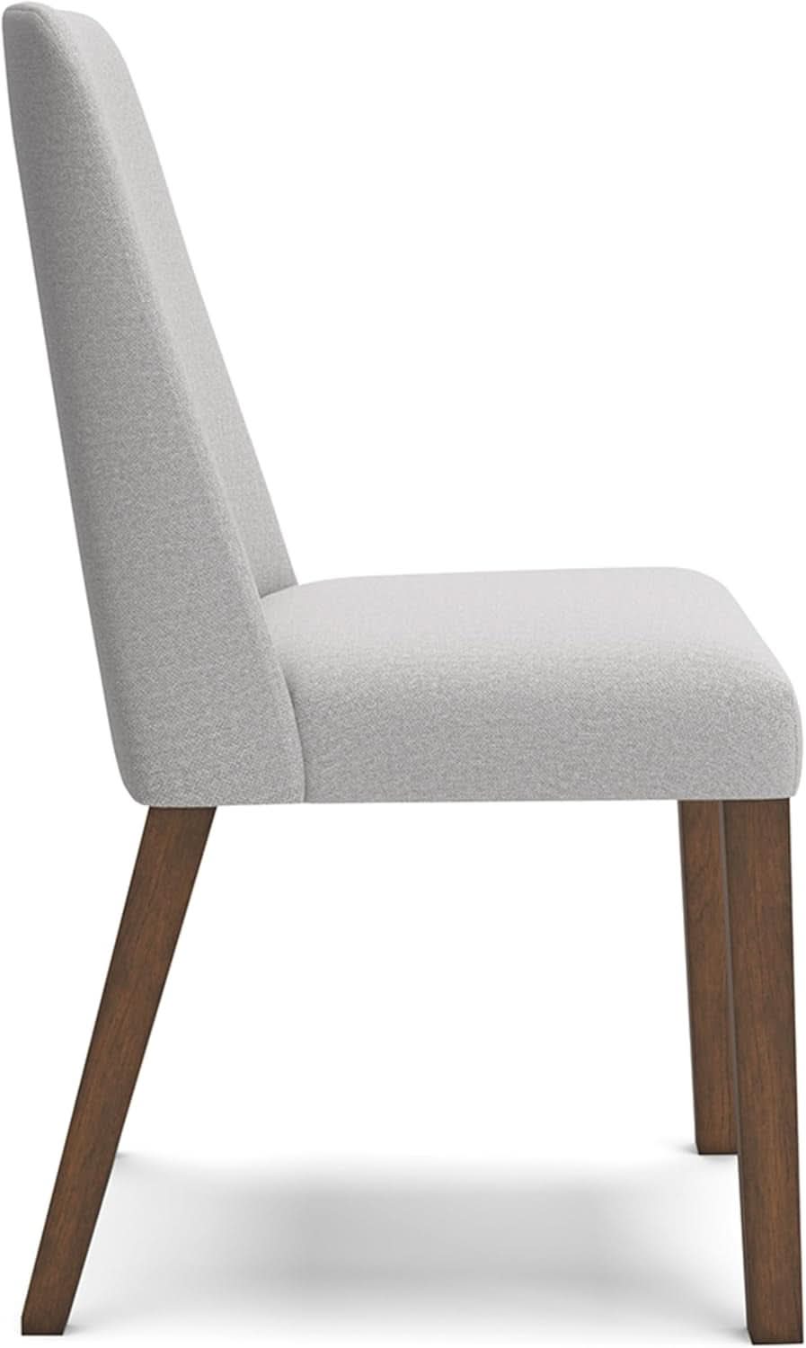 Lyncott Upholstered Side Dining Chair Set of 2 Cream Brown Foam Cushion