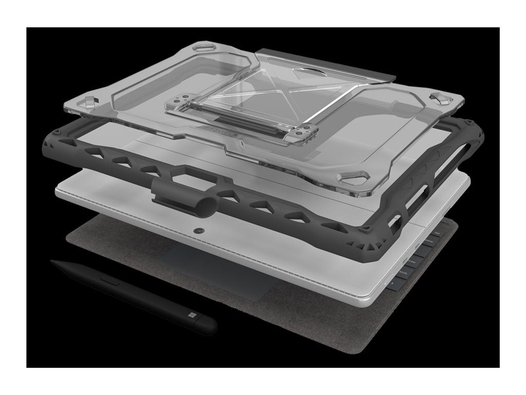 MAXCases Shield Extreme X2 - Protective case for tablet - rugged - thermoplastic polyurethane (TPU) - gray - for Microsoft Surface MS-SXX2-SP8-GRY