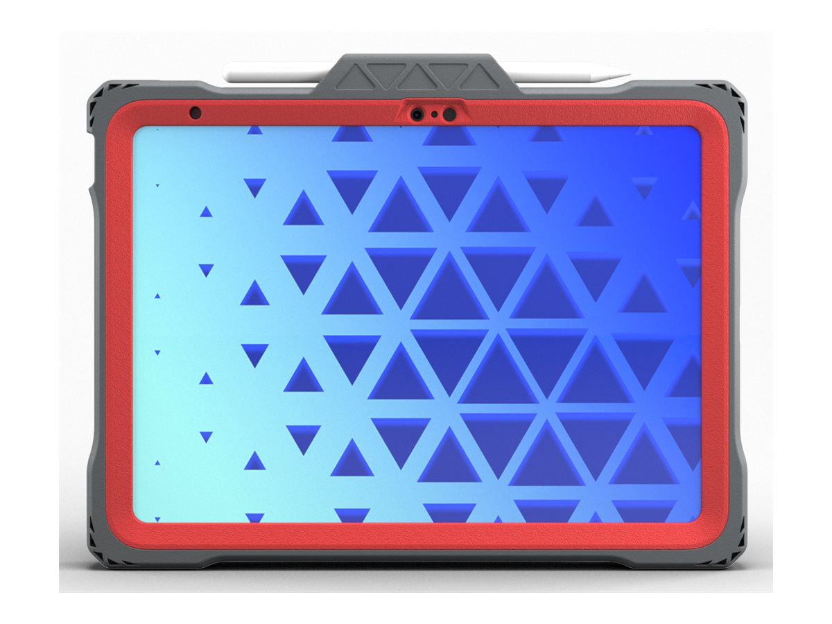 MAXCases Shield Extreme X2 - Protective case for tablet - rugged - thermoplastic polyurethane (TPU) - gray, red APSXX2IP10RED