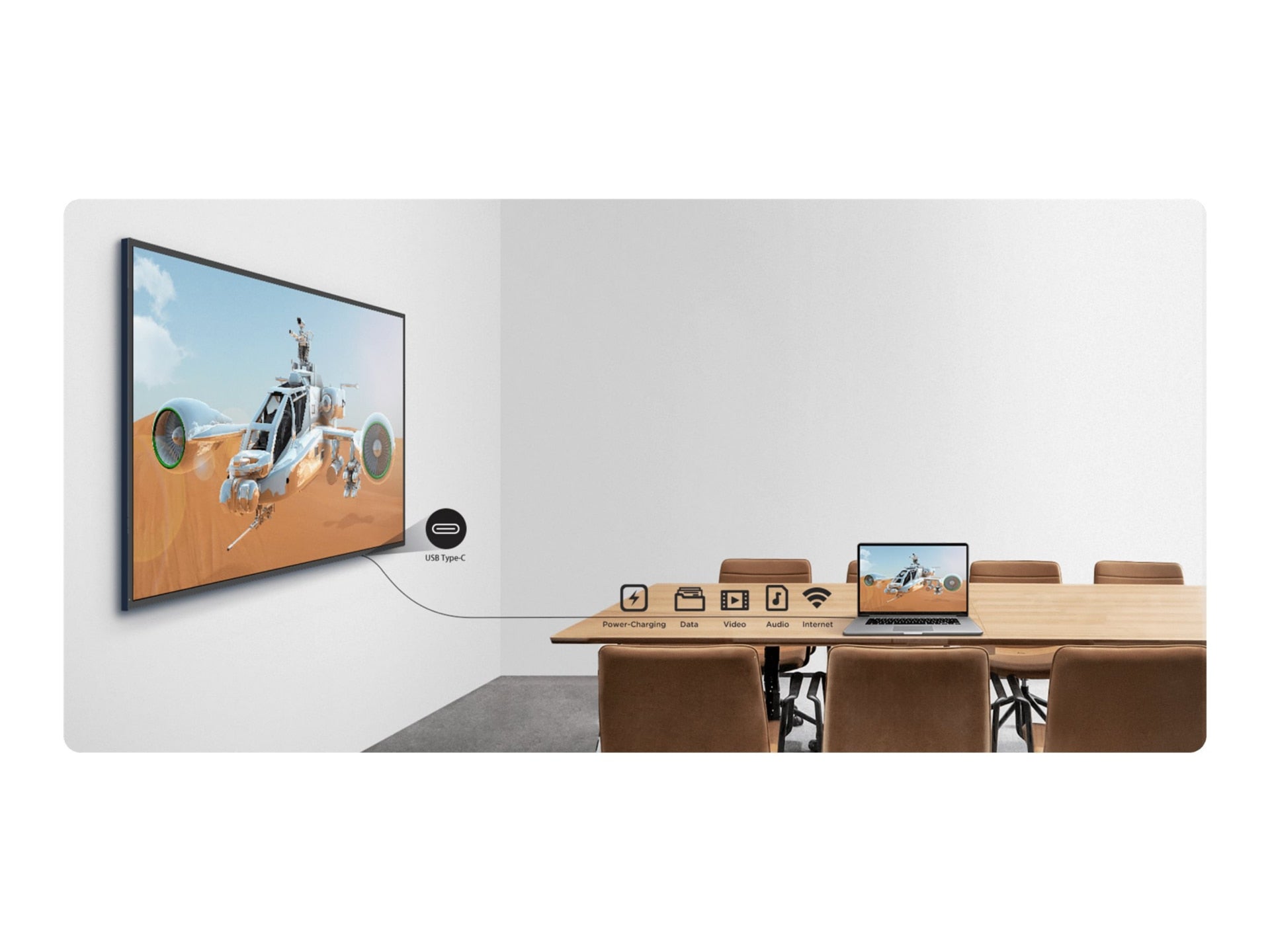 MAXHUB DS 86IN Non-Touch 4K LCD Display Android 500 Nit Wall Mount