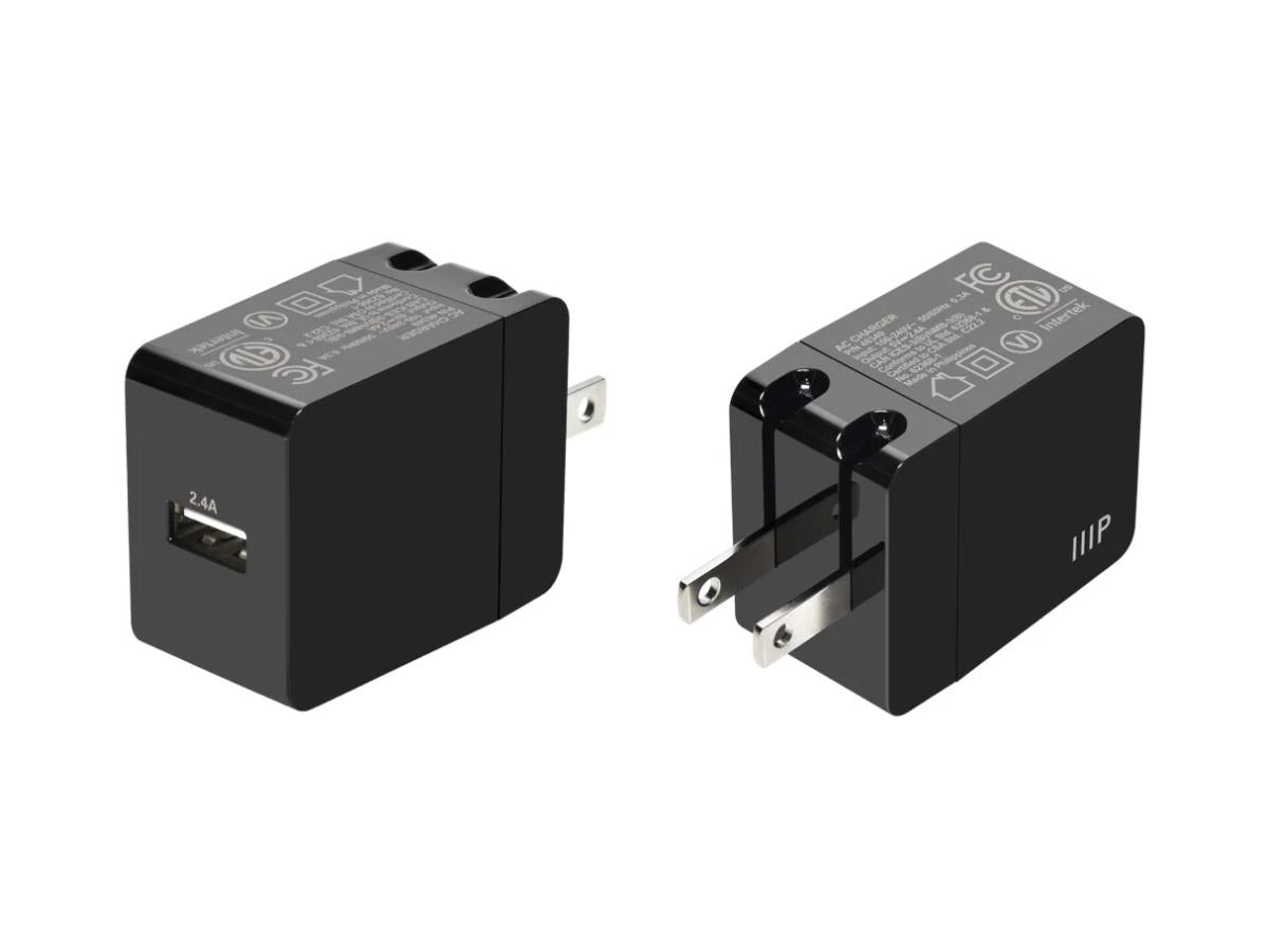 MONOPRICE 12W USB-A Wall Charger 2.4A Fast Charging Compact