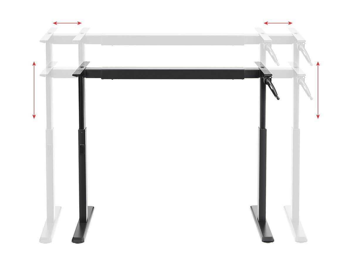 MONOPRICE Sit-Stand Desk Frame Manual Crank Adjustable Workstation