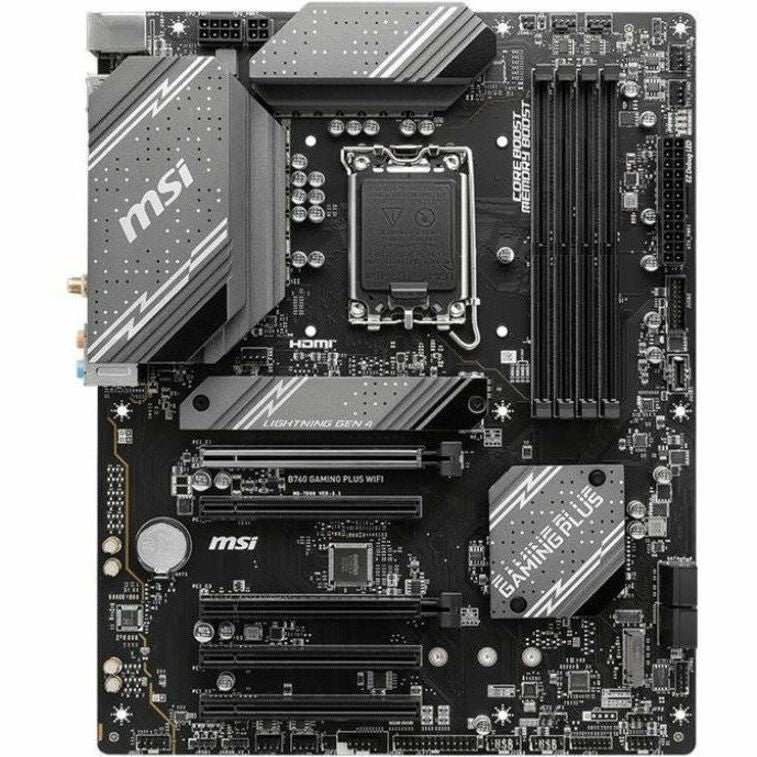 MSI B760 GAMING PLUS WIFI Gaming Desktop Motherboard - Intel B760 Chipset - Socket