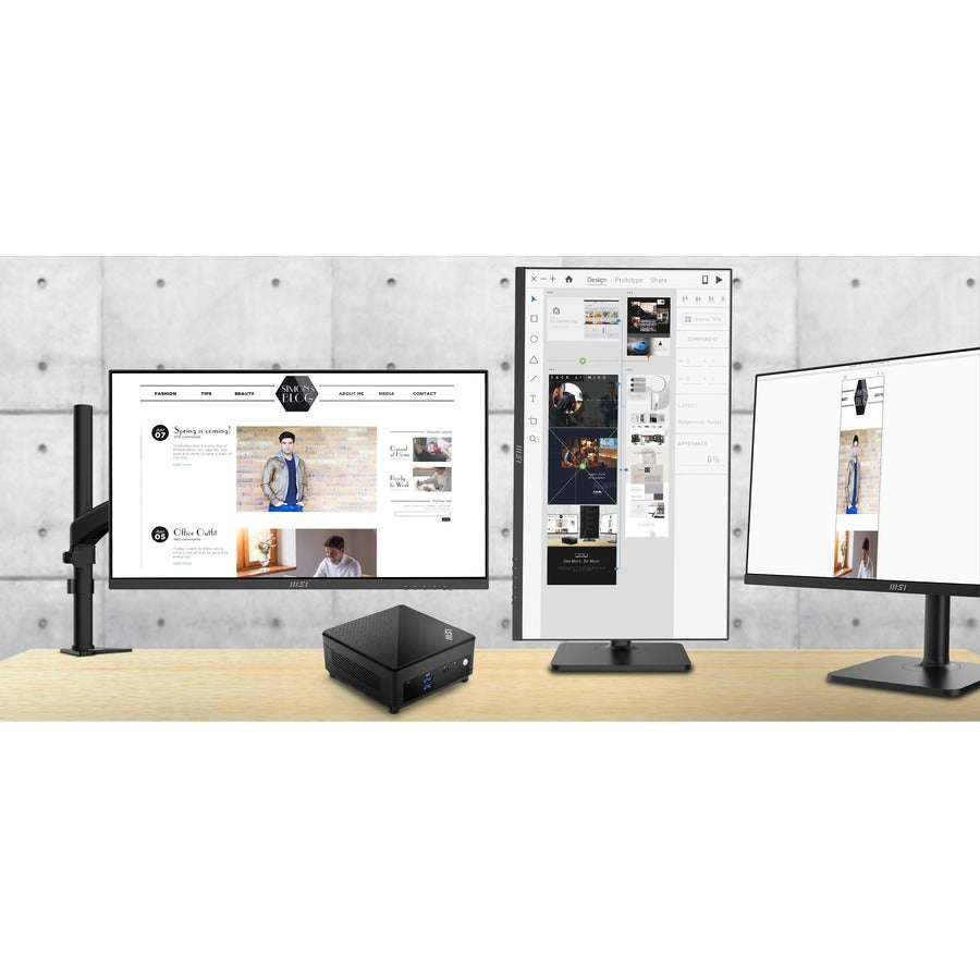 MSI Cubi 5 12M-093BUS Mini PC Intel i5-1235U CPU Non Logo Barebone - Intel Chip - 64 GB DD