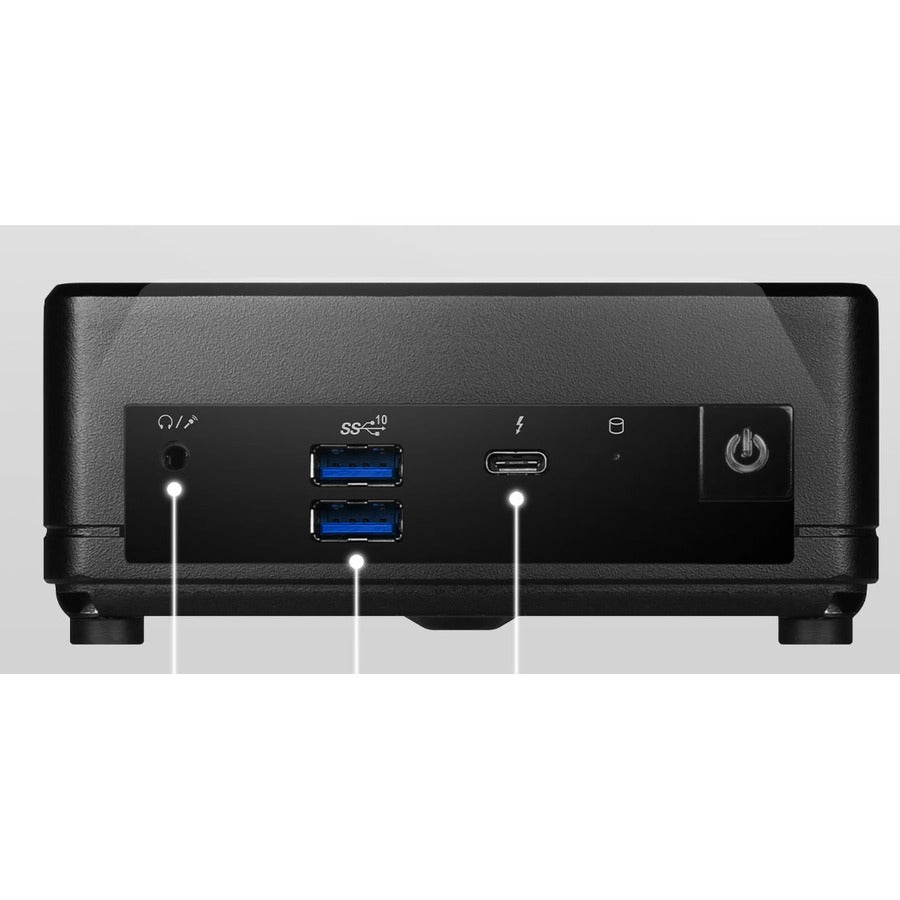 MSI Cubi 5 Cubi 5 12M-027US Desktop Computer - Intel Core i7 12th Gen i7-1255U Deca-core (10 Core) 3.50 GHz - 16 GB RAM DDR4 SDRAM - 512 GB M.2 PCI Express NVMe SSD - Mini PC