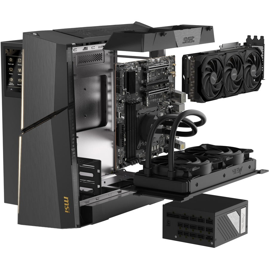 MSI MEG Trident X2 13th MPG Trident X2 13NUF-074US Gaming Desktop Computer - Intel Core i7 13th Gen i7-13700KF - 32 GB RAM DDR5 SDRAM - 1 TB HDD - 1 TB M.2 PCI Express NVMe SSD - Black