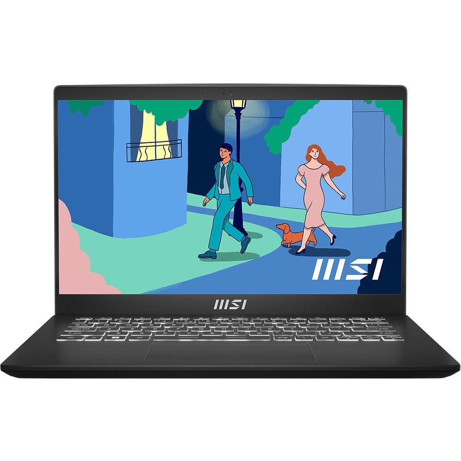 MSI Modern 14 C11M Modern 14 C11M-065US 14" Notebook - Full HD - 1920 x 1080 - Intel Core i5 11th Gen i5-1155G7 - 8 GB Total RAM - 8 GB On-board Memory - 512 GB SSD - Classic Black