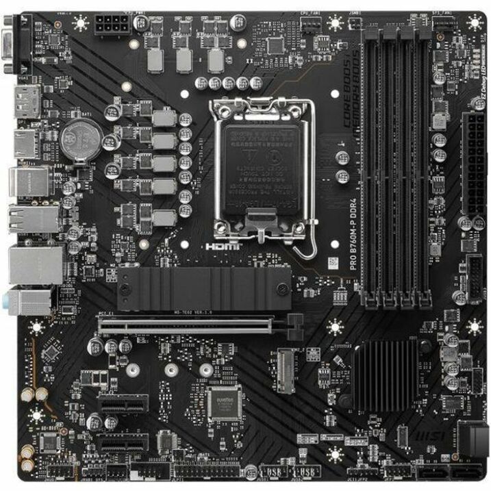MSI Pro PRO B760M-P DDR4 Gaming Desktop Motherboard - Intel B760 Chipset - Socket LGA-1700