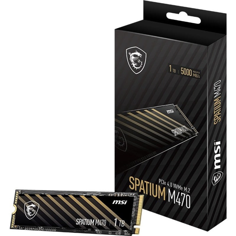MSI SPATIUM M470 1 TB Solid State Drive - M.2 2280 Internal - PCI Express NVMe (PCI Express NVMe 4.0 x4) SM470N1TB
