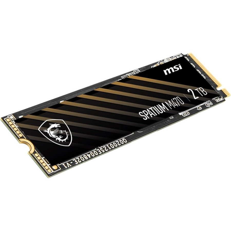 MSI SPATIUM M470 2 TB Solid State Drive - M.2 2280 Internal - PCI Express NVMe (PCI Express NVMe 4.0 x4) SM470N2TB