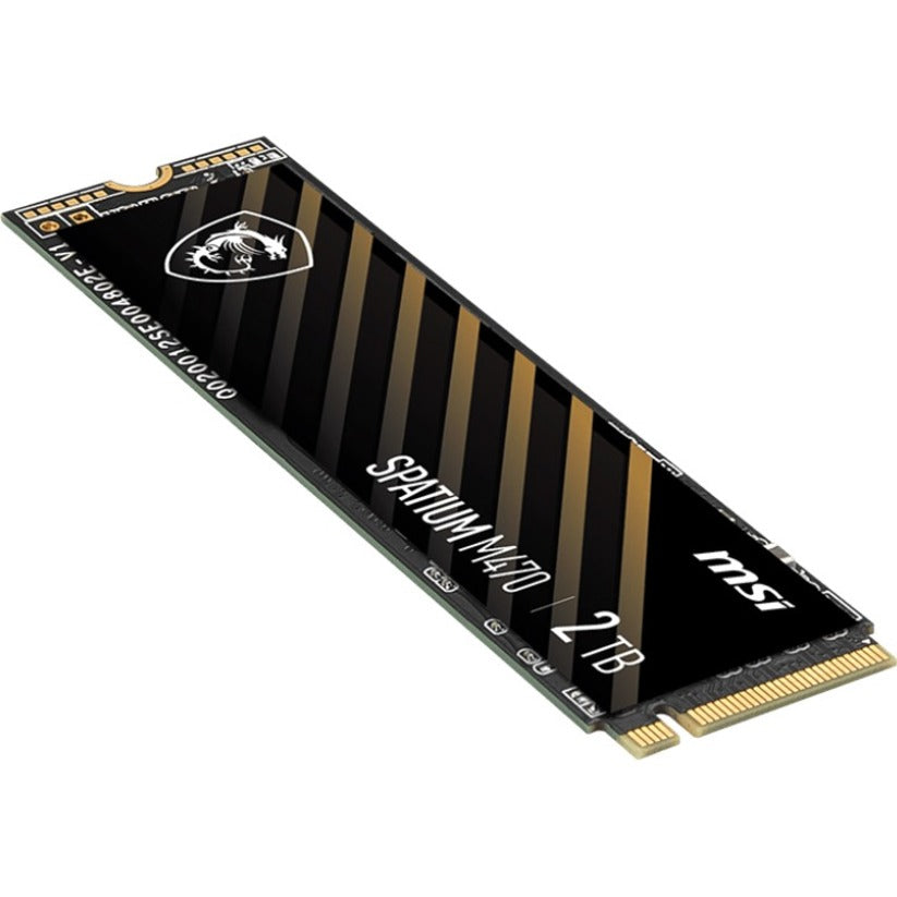 MSI SPATIUM M470 2 TB Solid State Drive - M.2 2280 Internal - PCI Express NVMe (PCI Express NVMe 4.0 x4) SM470N2TB