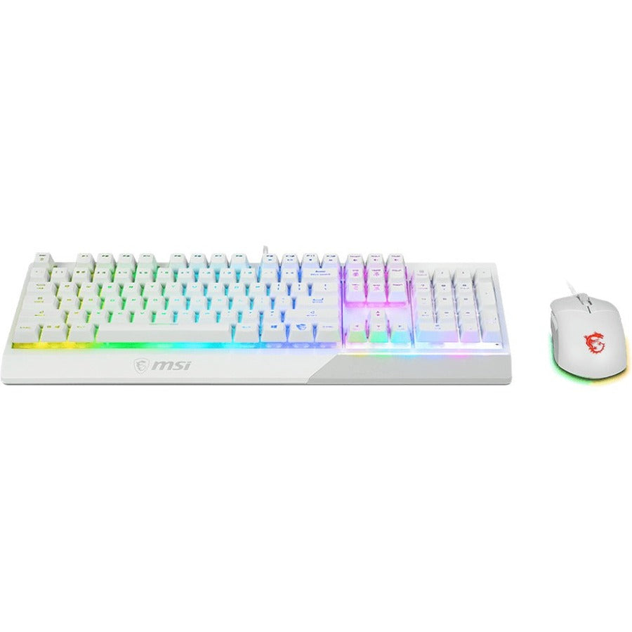 MSI Vigor GK30 White Gaming Keyboard - USB Plunger Cable Keyboard - White - USB Cable