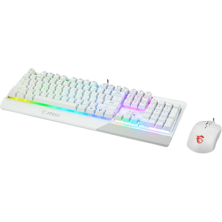 MSI Vigor GK30 White Gaming Keyboard - USB Plunger Cable Keyboard - White - USB Cable