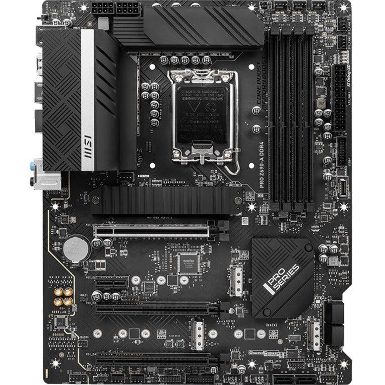 MSI Z690-A DDR4 Desktop Motherboard - Intel Z690 Chipset - Socket LGA-1700 - Intel Optane Memory Ready - ATX PROZ690ADDR4