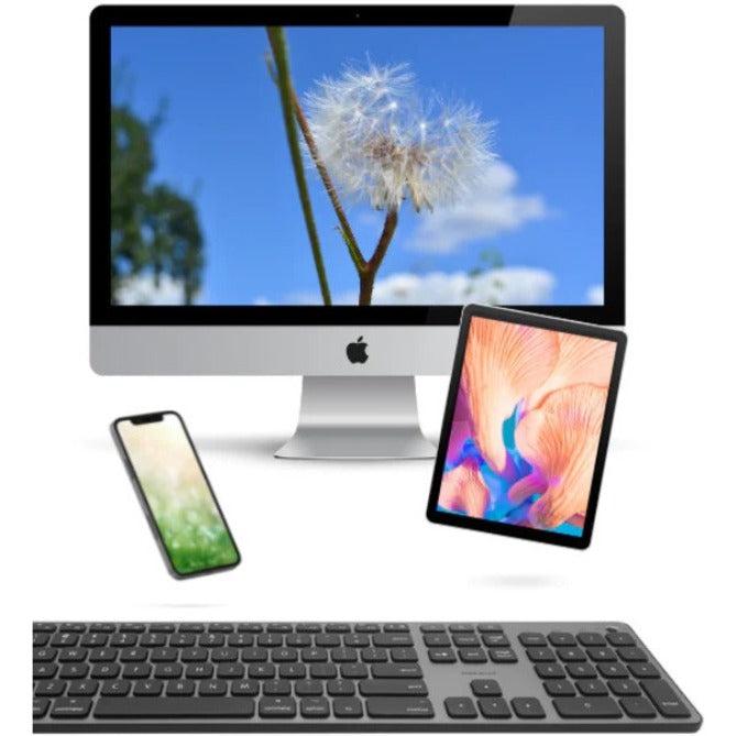Macally BTBLZKEYSG - Backlit Bluetooth Keyboard for Mac & iOS