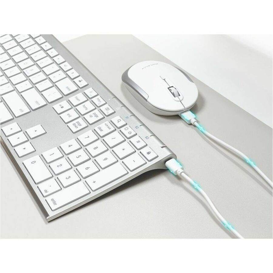 Macally Bluetooth Keyboard and Mouse for Mac - Scissors Wireless Bluetooth Keyboard - 110