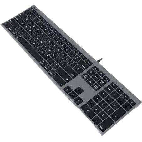 Macally Ultra Slim USB-C Wired Space Gray Keyboard for Mac