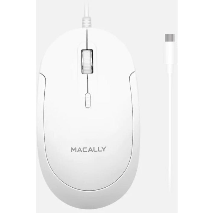 Macally Usb-C Optical Quiet Click Mouse For Mac/Pc White (Ucdynamousew)