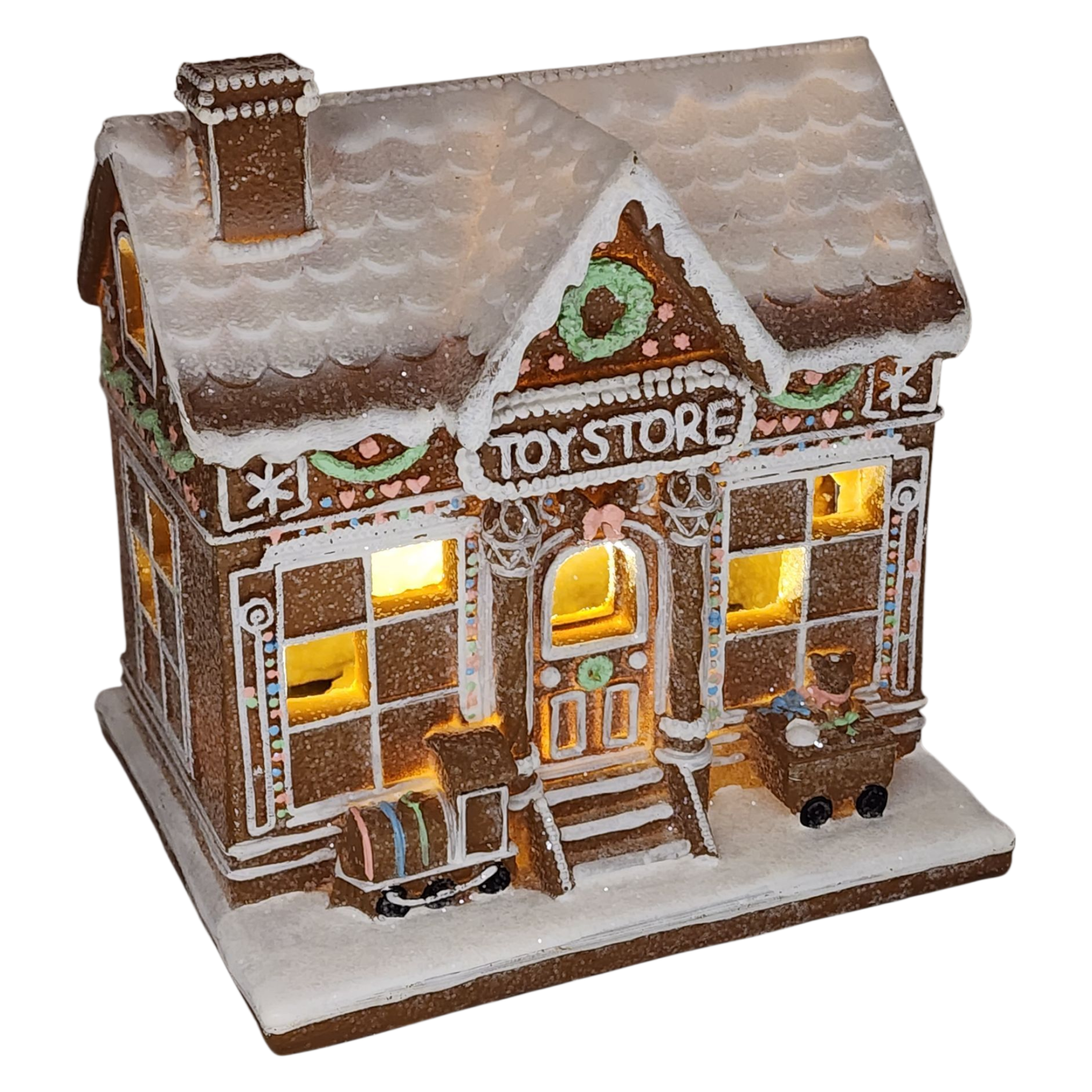 Magical Gingerbread Toy Store Light-Up House