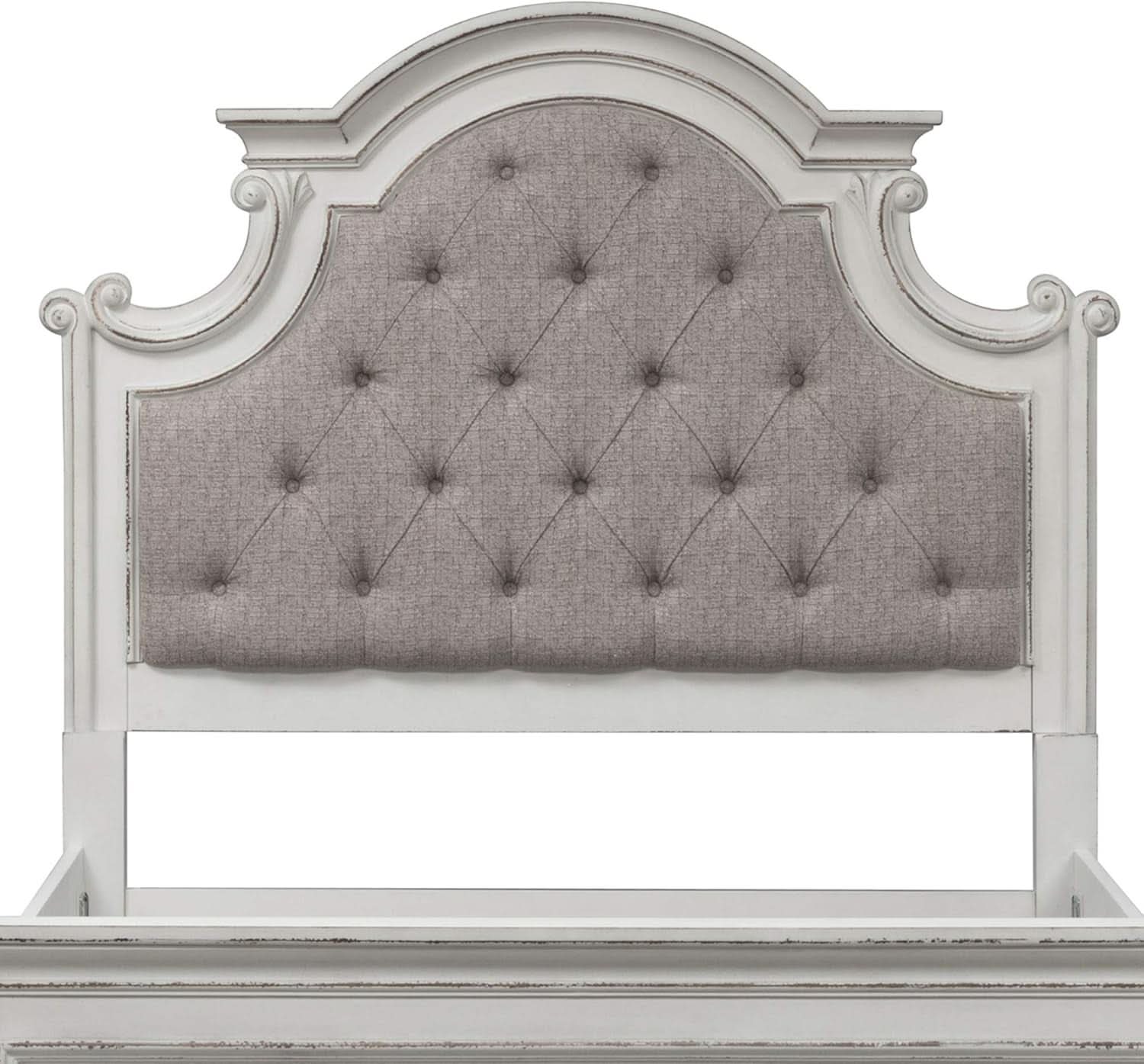 Magnolia Manor Queen Upholstered Headboard With Arched Crown
