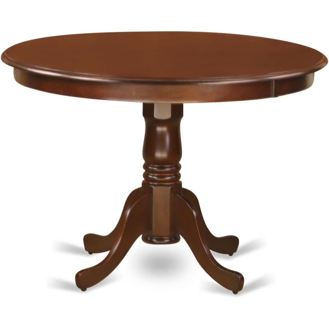 Mahogany Dining Table Set 5 Piece With Linen Chairs