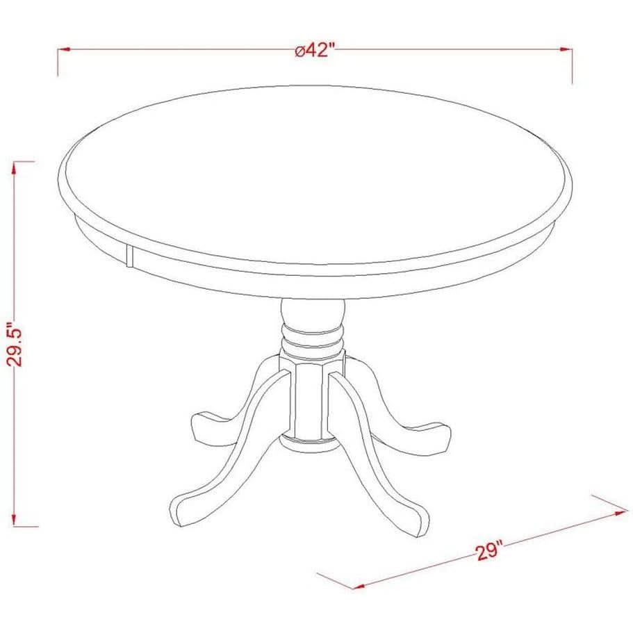 Mahogany Dining Table Set 5 Piece With Linen Chairs