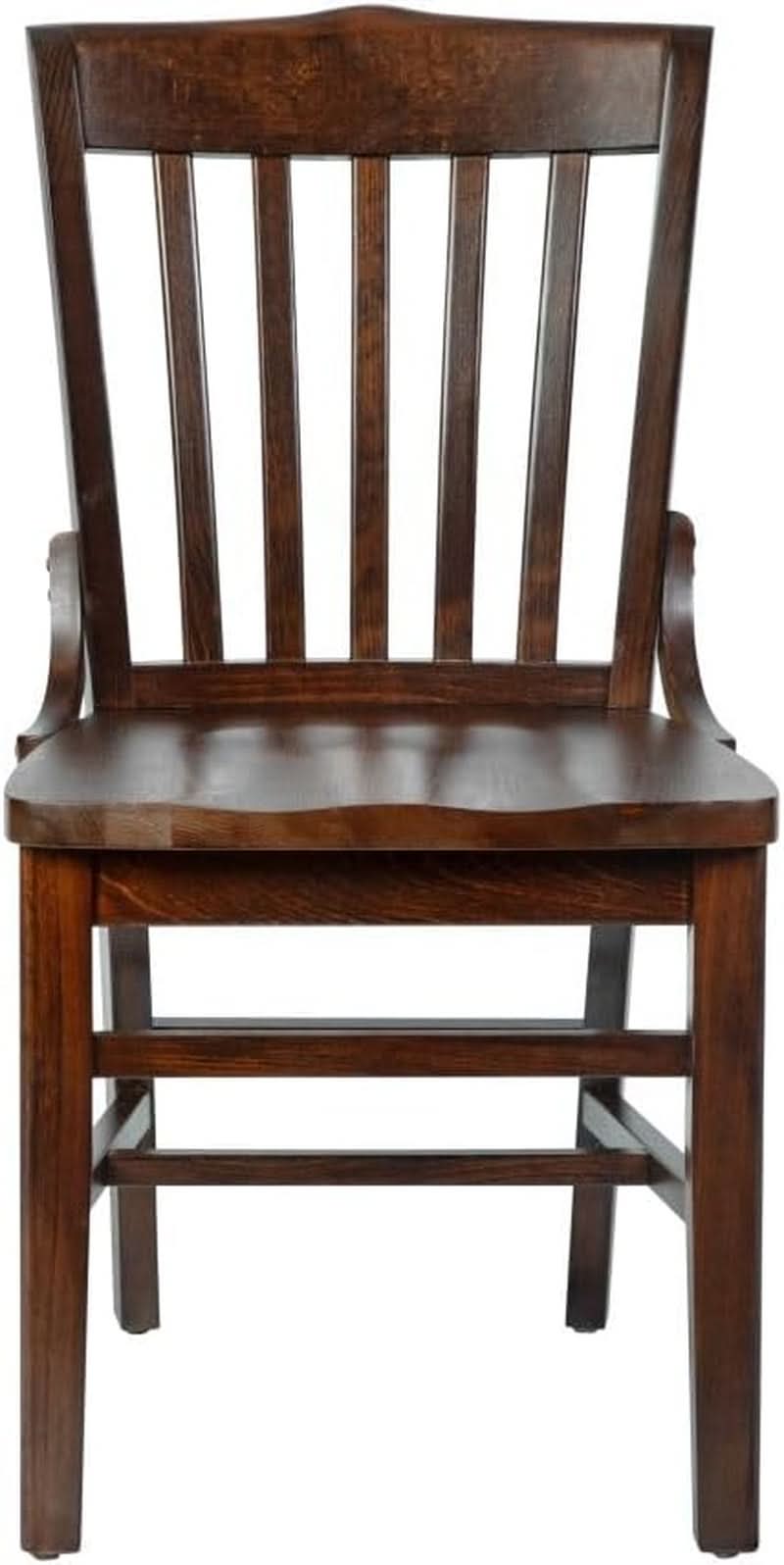 Mahogany Wood Dining Chair Walnut Finish Traditional Style