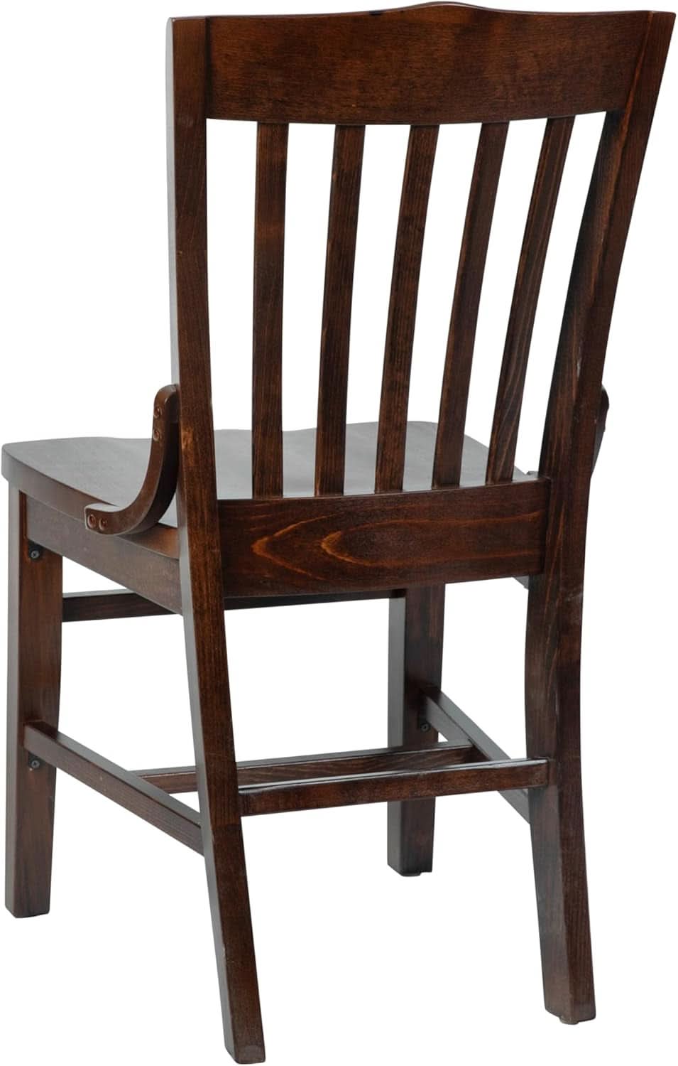 Mahogany Wood Dining Chair Walnut Finish Traditional Style