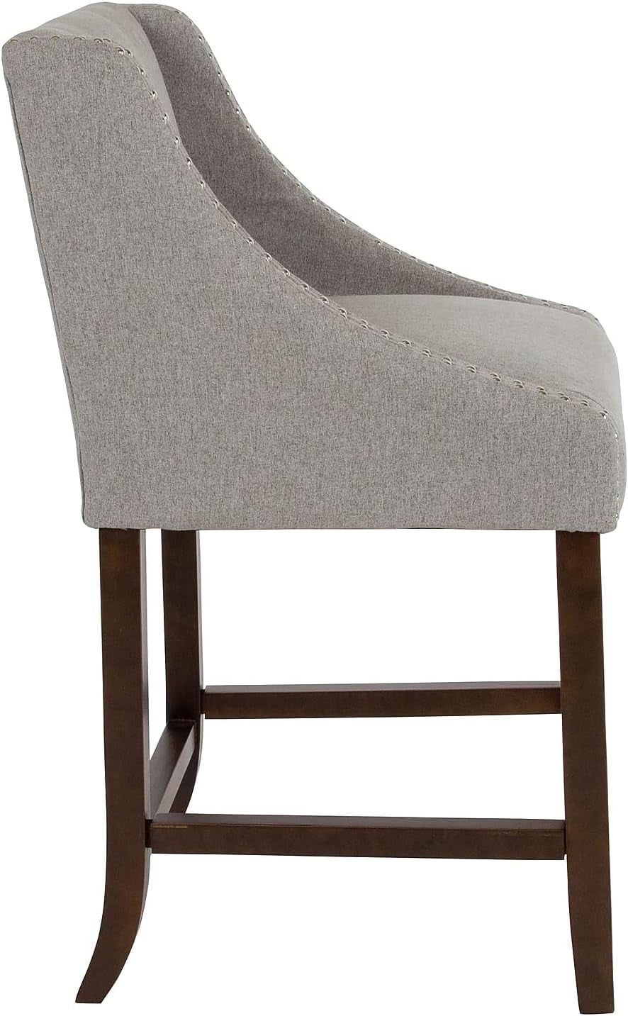 Mallory 2 Pack Contemporary Brown Vinyl Adjustable Height Bar Stools