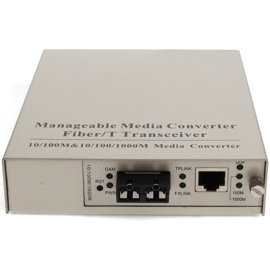 Managed Media Converter 1000Base-LX - Single Mode Fiber 1310nm | ADDON ADD-MGMC-LX-2SC