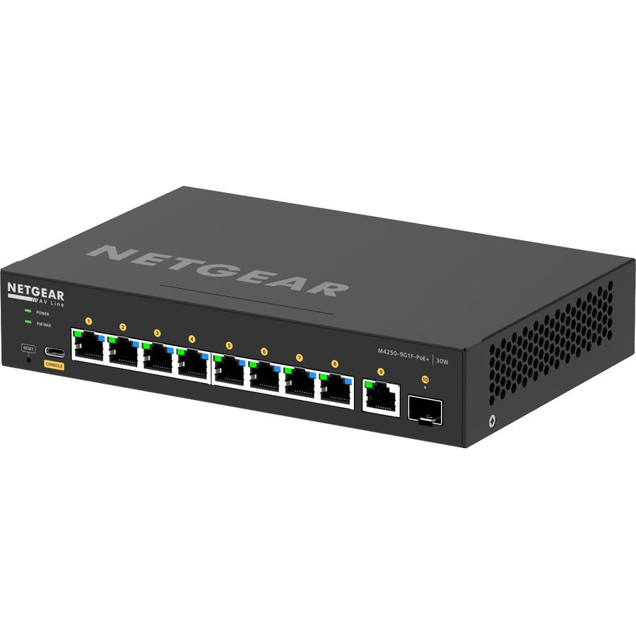 Managed PoE Switch - 8-Port AV Network Switch | Netgear GSM4210PD GSM4210PD-100NAS