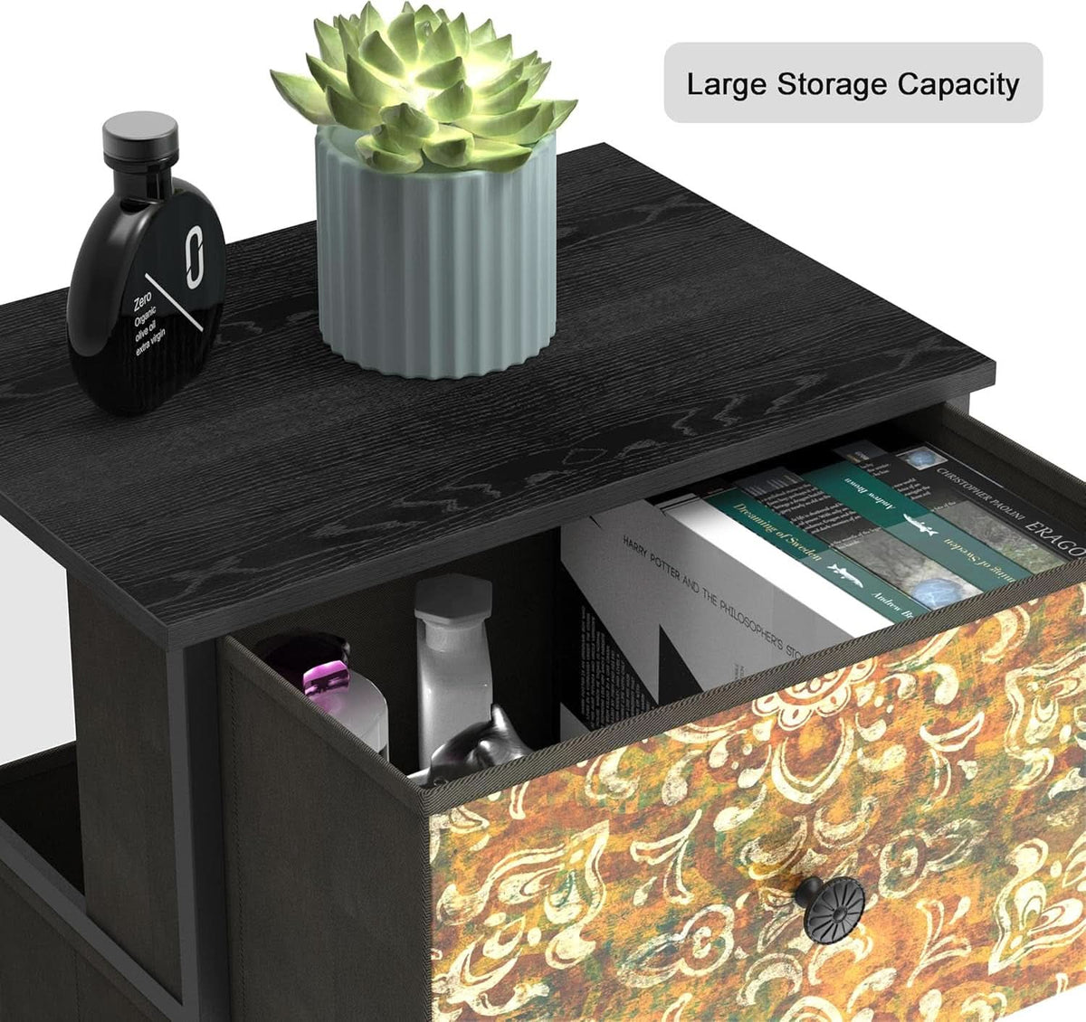 Mandala Fabric Drawers Dresser Narrow Chest Space Saving Bedroom