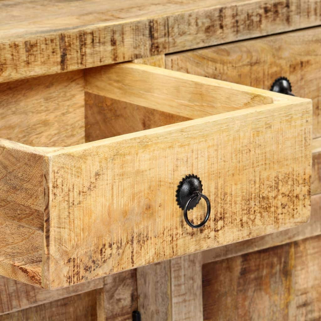 Mango Wood Sideboard Storage Cabinet With Steel Frame
