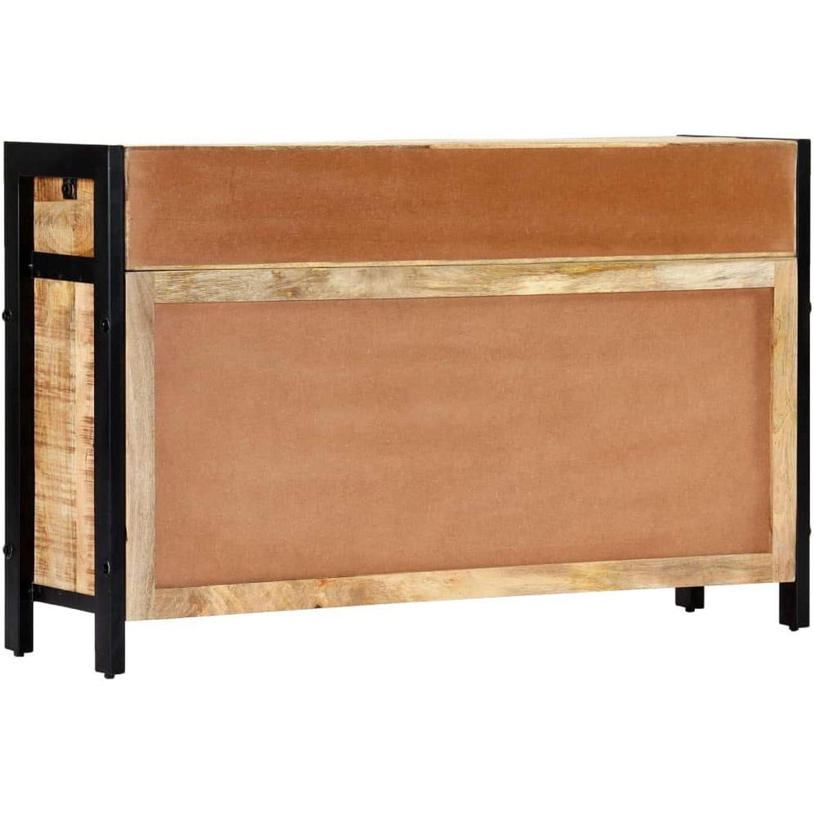 Mango Wood Sideboard Storage Cabinet With Steel Frame