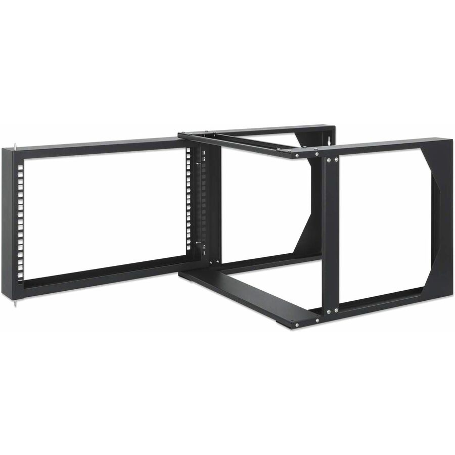 Manhattan 19" Wall Mount Open Frame Network Rack, 6U, Front-Hinged Swing Frame - For