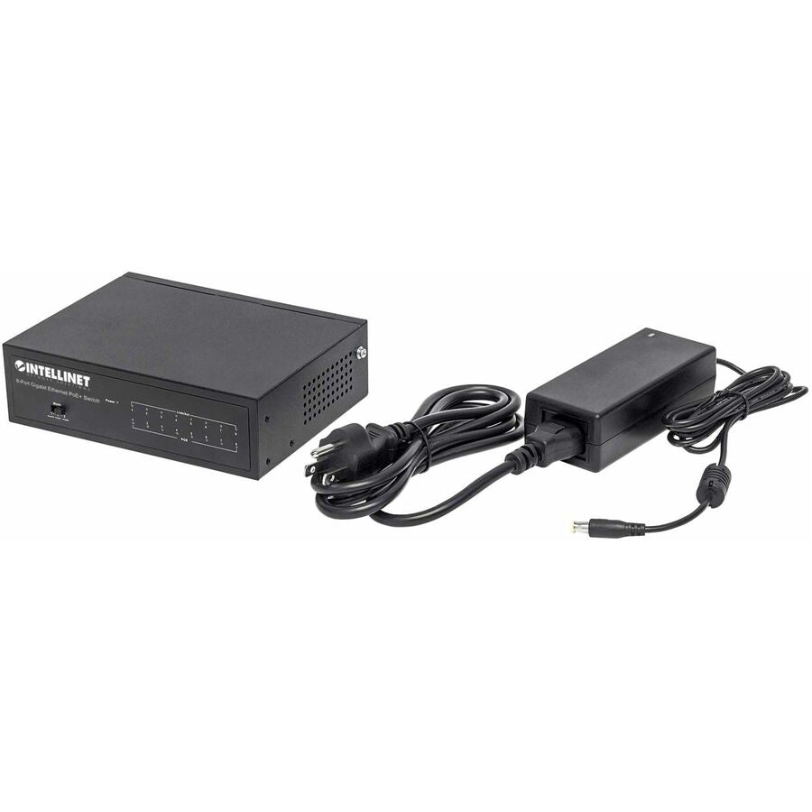 Manhattan 8-Port Gigabit Ethernet PoE+ Switch - 8 Ports - 2 Layer Supported - Twisted Pair