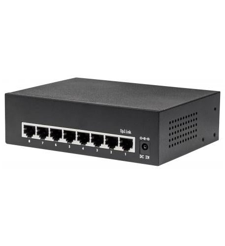 Manhattan 8-Port Gigabit Ethernet PoE+ Switch - 8 Ports - 2 Layer Supported - Twisted Pair
