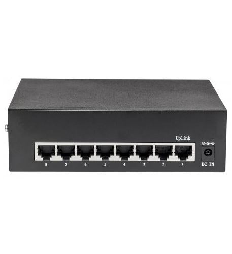 Manhattan 8-Port Gigabit Ethernet PoE+ Switch - 8 Ports - 2 Layer Supported - Twisted Pair