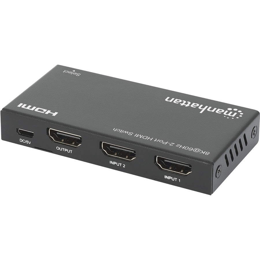 Manhattan 8K@60Hz 2-Port HDMI Switch - 7680 x 4320 - 8K - 1080p2 x 1 - Display - 1 x HDMI
