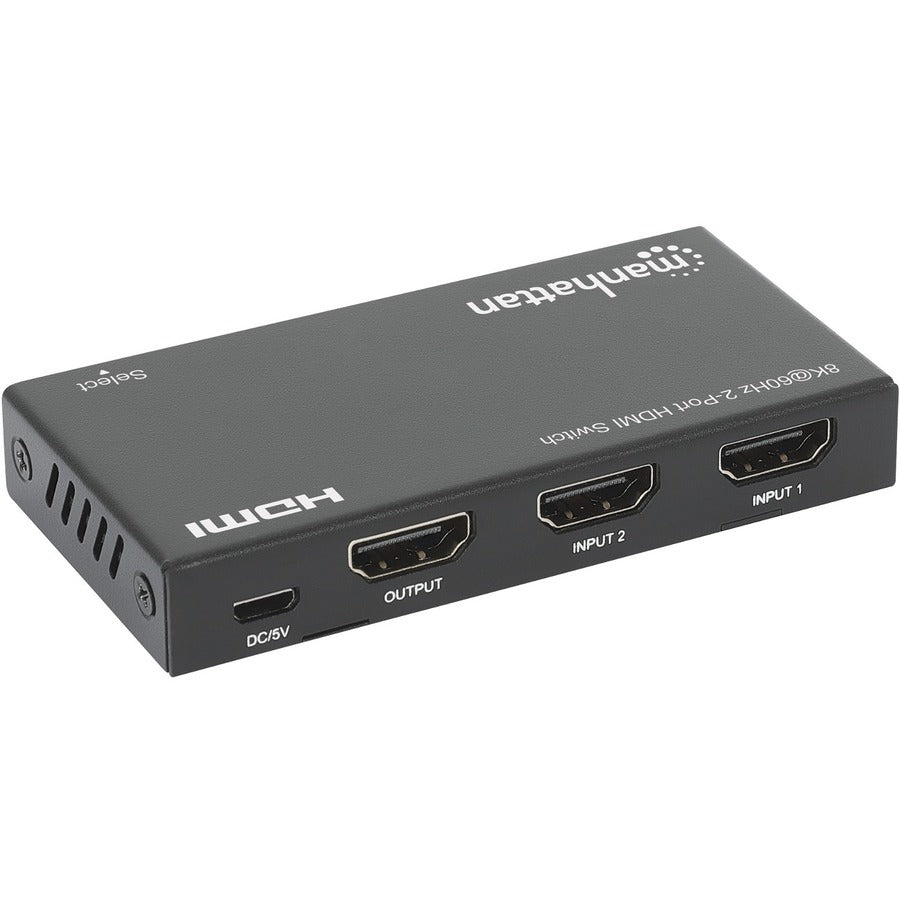 Manhattan 8K@60Hz 2-Port HDMI Switch - 7680 x 4320 - 8K - 1080p2 x 1 - Display - 1 x HDMI