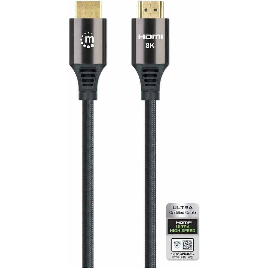 Manhattan 8K@60Hz Certified Ultra High Speed HDMI Cable with Ethernet - 9.84 ft HDMI A/V