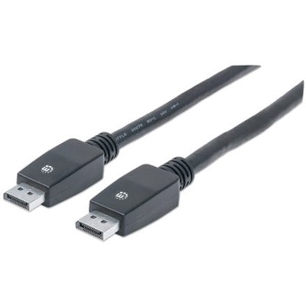 Manhattan DisplayPort 1.1 Cable, 4K@60Hz, 7.5m, Male to Male, With Latches, Fully 354127