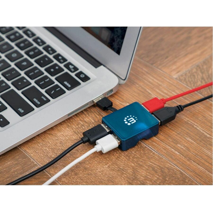 Manhattan Hi-Speed USB Micro Hub - USB - External - 4 USB Port(s) - 4 USB 2.0 Port(s)