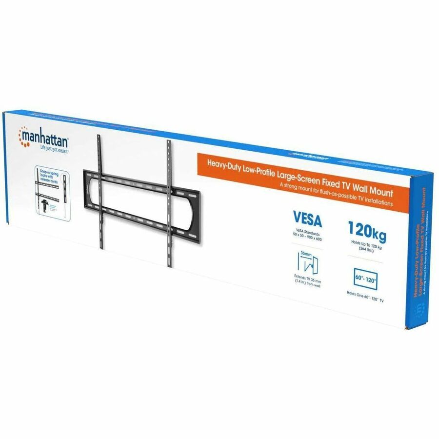 Manhattan Mounting Bracket for Flat Panel Display, Curved Screen Display, TV, LCD Display, OLED Monitor, Plasma TV - Black