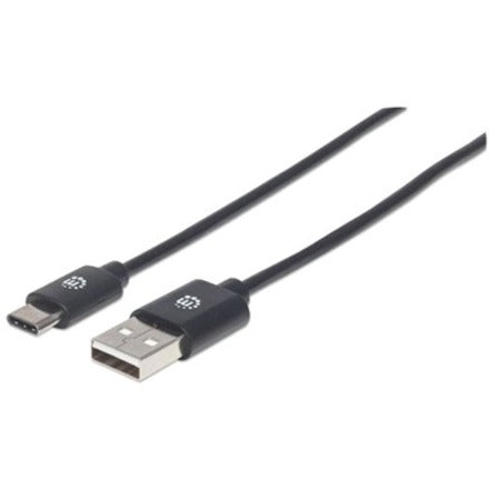 Manhattan USB-C to USB-A Cable, 3m, Male to Male, 480 Mbps (USB 2.0), Hi-Speed USB, Black, 354936