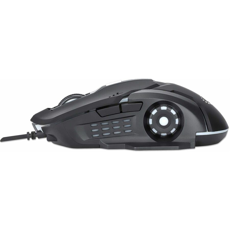 Manhattan Wired Optical LED Gaming Mouse - Full-size Mouse - Rugged - Optical - Cable -