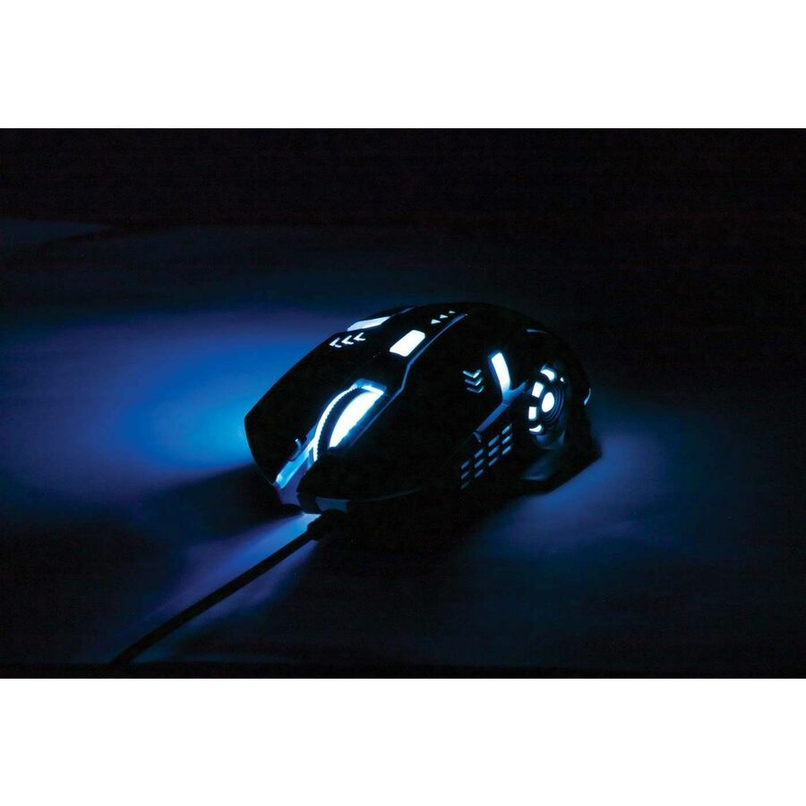 Manhattan Wired Optical LED Gaming Mouse - Full-size Mouse - Rugged - Optical - Cable -