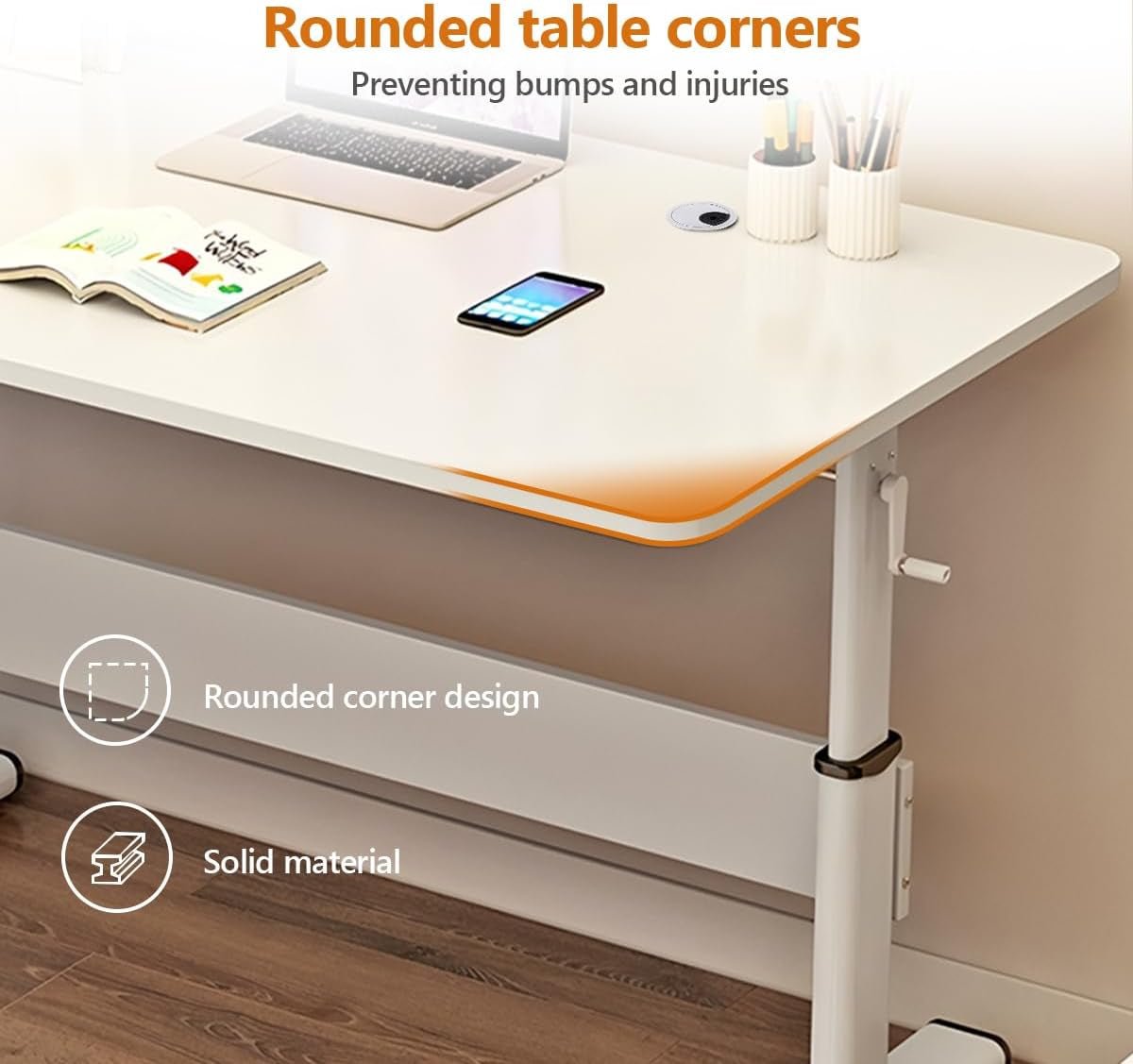 Manual Height Adjustable Standing Desk 31.5 To 42.2 Inches