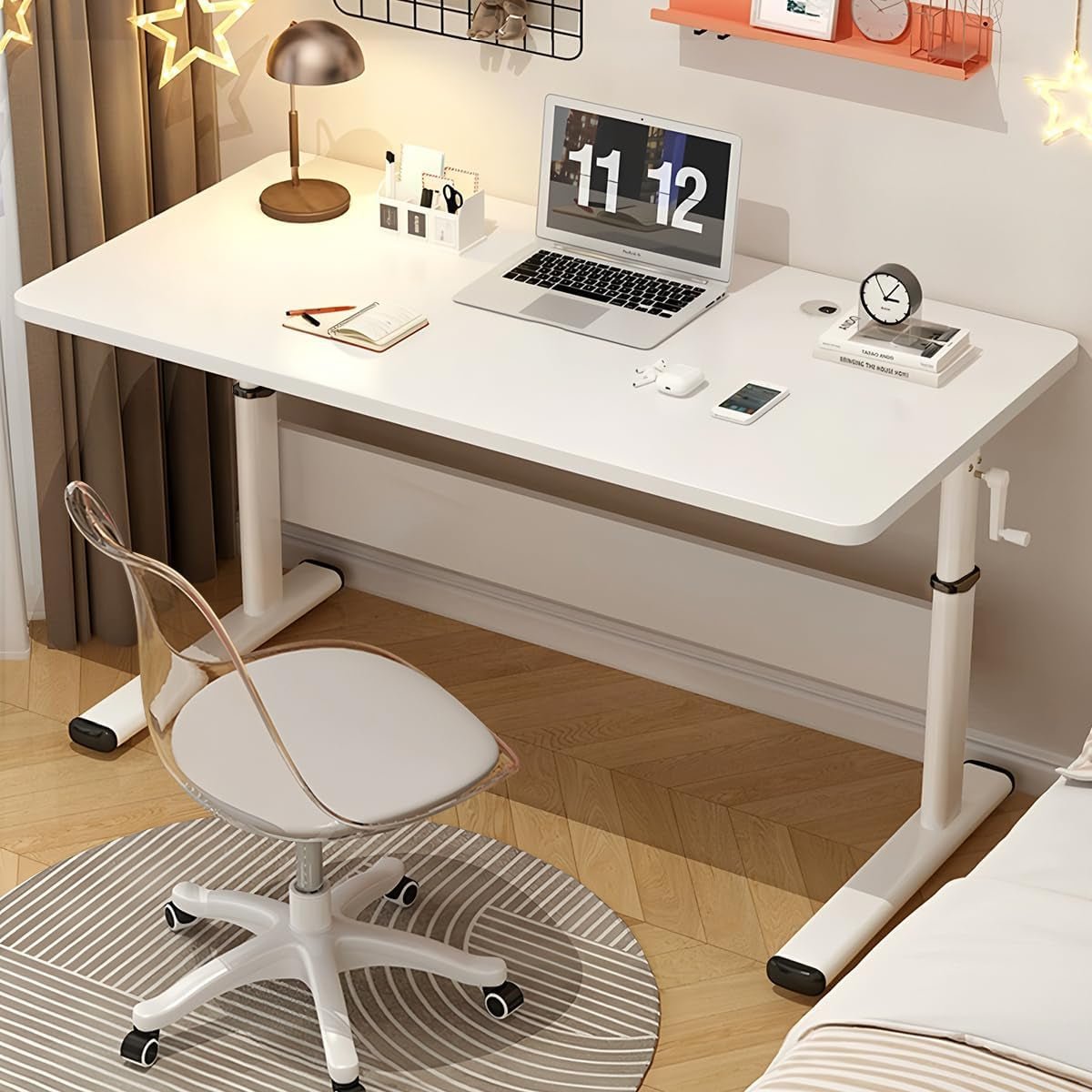 Manual Height Adjustable Standing Desk 31.5 To 42.2 Inches