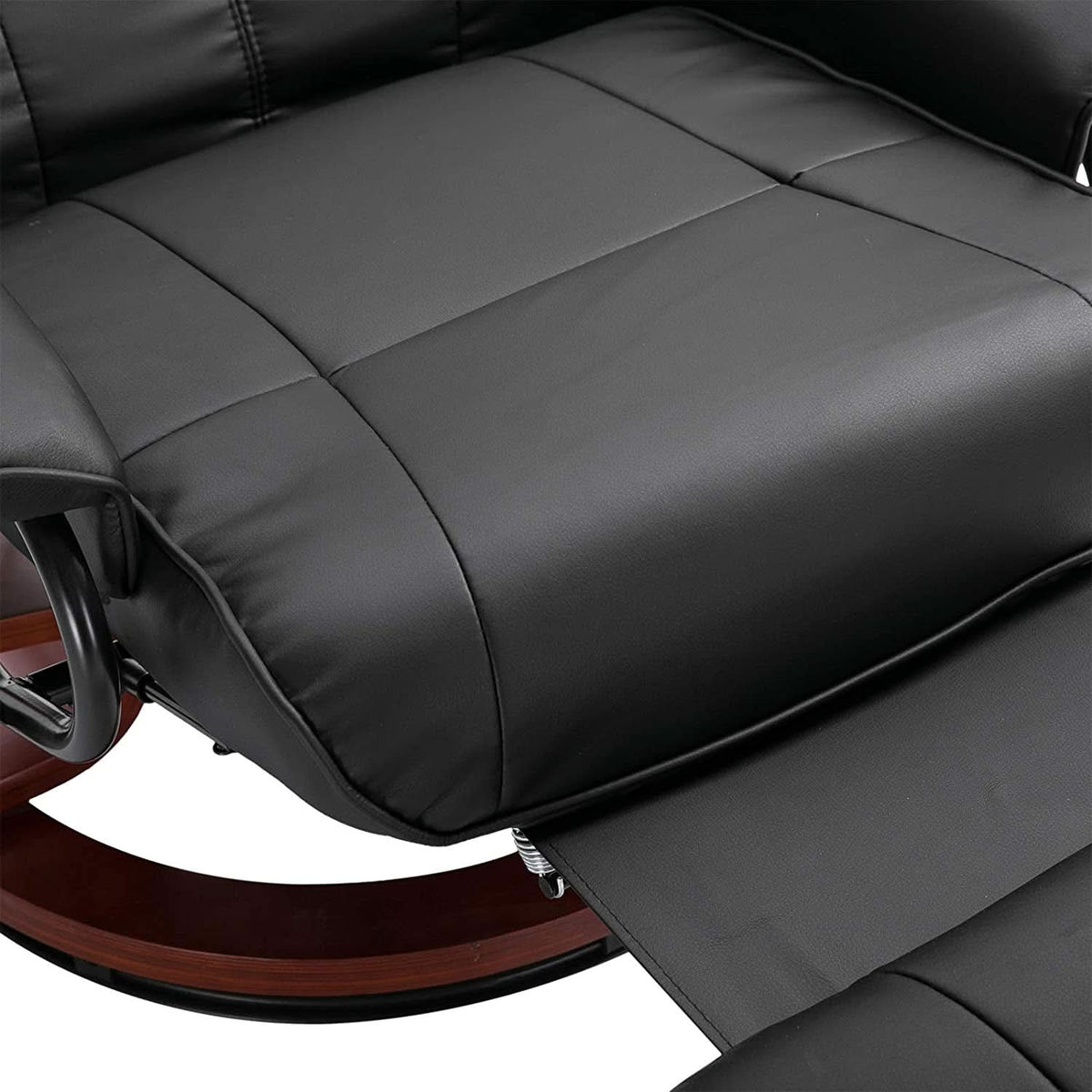 Manual Recliner Chair With Footrest And Swivel Base